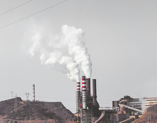 Scope 1 emissions reduction industrial chimney